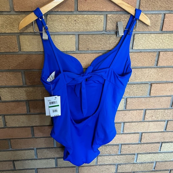 NWT BECCA Women's Color Code V-Wire One-Piece Swimsuit Ultra Marine Blue Large - Picture 6 of 7